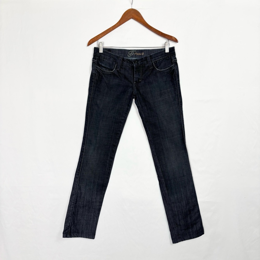 Frankie B. Straight Leg Jeans in Dark Wash Black